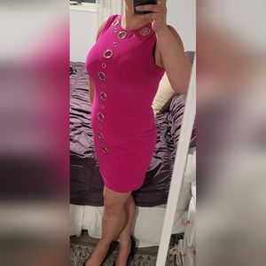 Joseph Ribkoff hot pink cocktail dress size 6